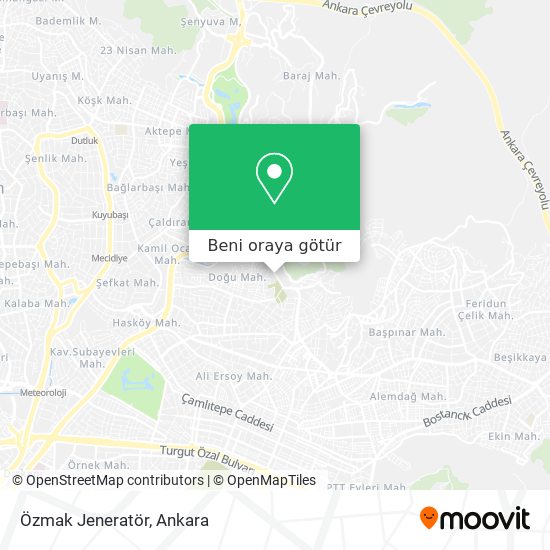 Özmak Jeneratör harita