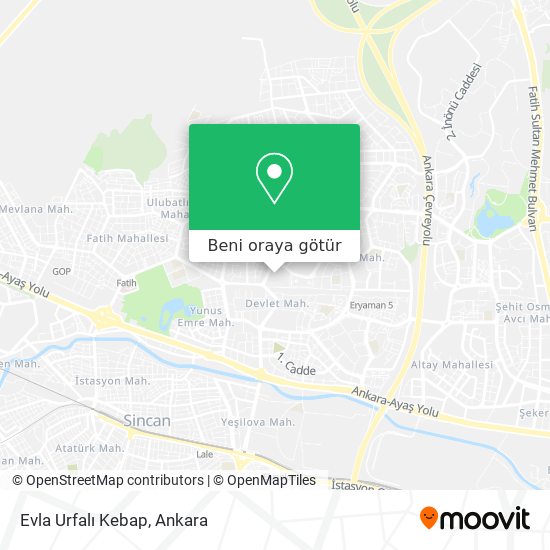 Evla Urfalı Kebap harita