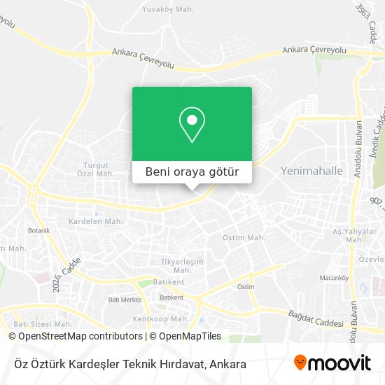 Öz Öztürk Kardeşler Teknik Hırdavat harita