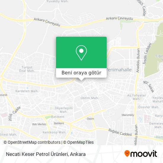 Necati Keser Petrol Ürünleri harita