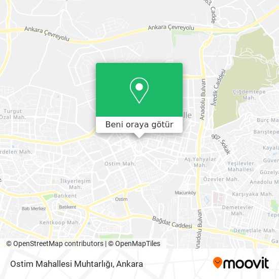 Ostim Mahallesi Muhtarlığı harita