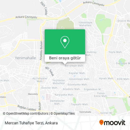 Mercan Tuhafiye Terzi harita