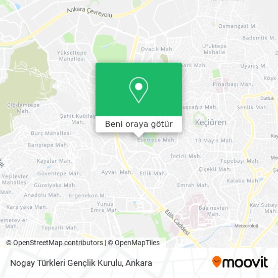 Nogay Türkleri Gençlik Kurulu harita