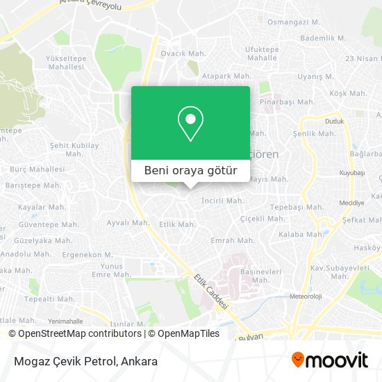 Mogaz Çevik Petrol harita