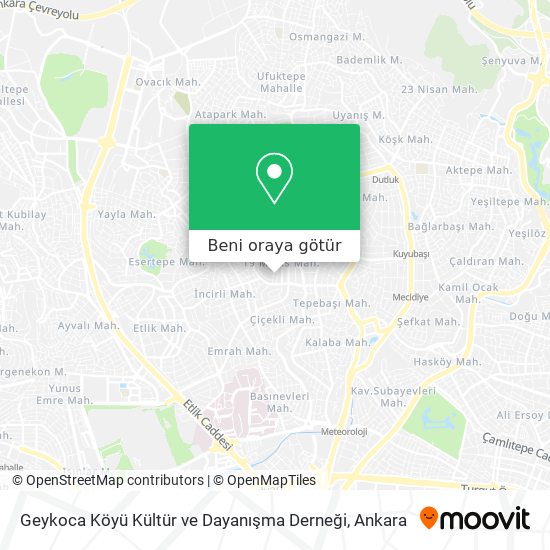 Geykoca Köyü Kültür ve Dayanışma Derneği harita