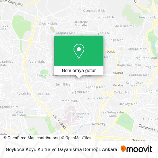 Geykoca Köyü Kültür ve Dayanışma Derneği harita