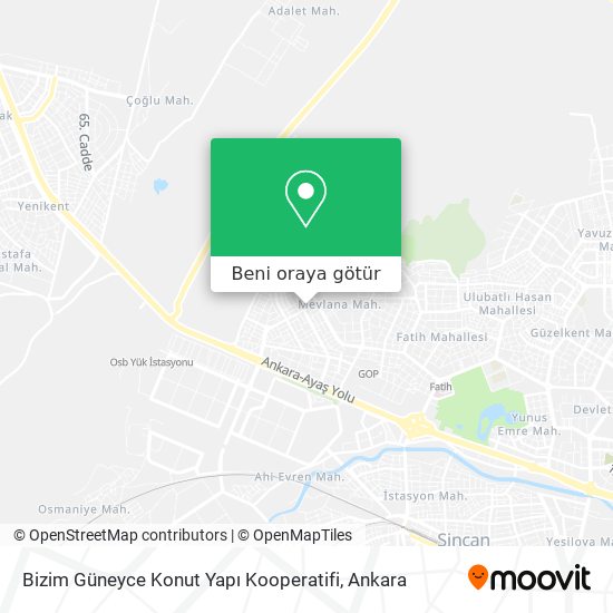 Bizim Güneyce Konut Yapı Kooperatifi harita
