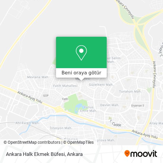 Ankara Halk Ekmek Büfesi harita