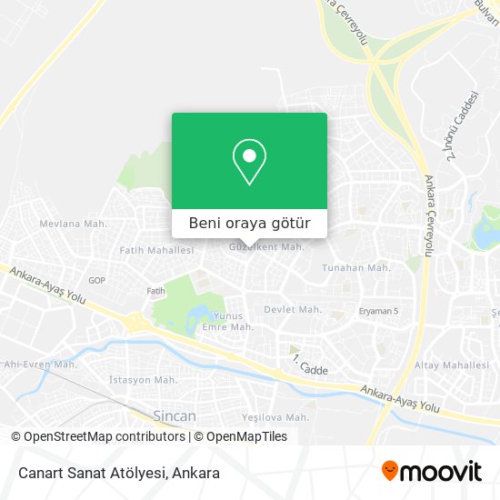 Canart Sanat Atölyesi harita