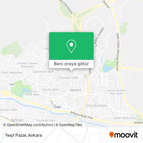 Yeşil Pazar harita