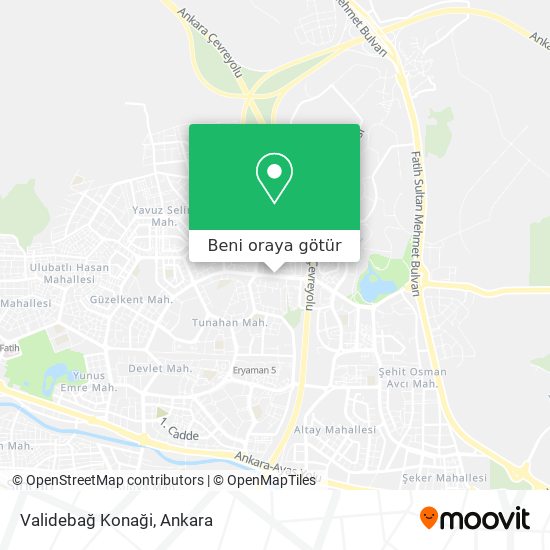 Validebağ Konaği harita