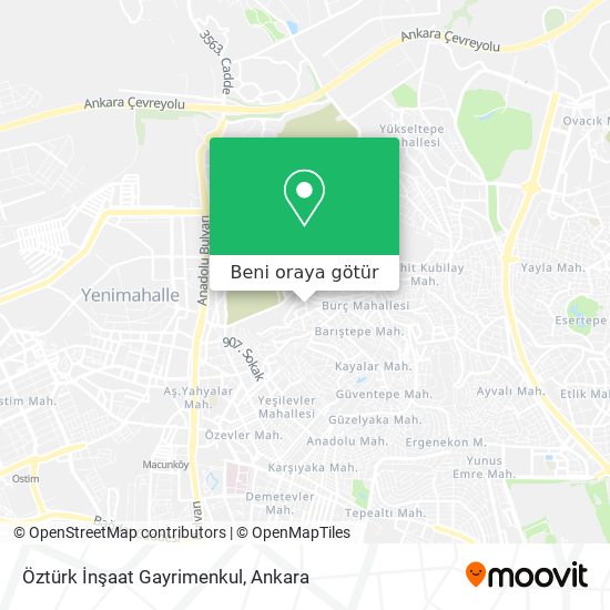 Öztürk İnşaat Gayrimenkul harita