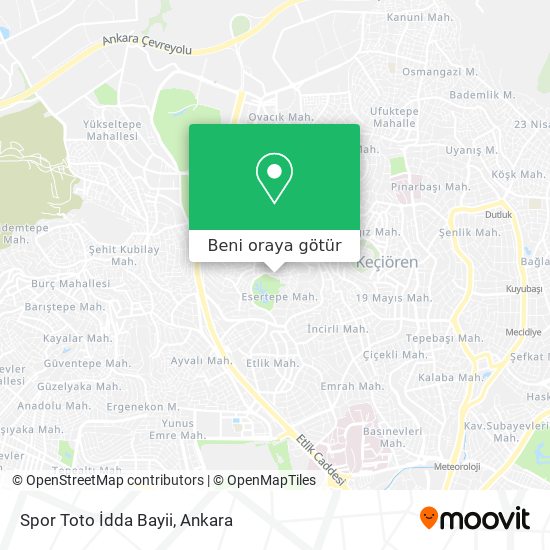 Spor Toto İdda Bayii harita