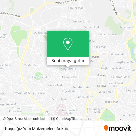 Kuşcağız Yapı Malzemeleri harita
