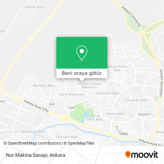 Nur Makina Sanayi harita