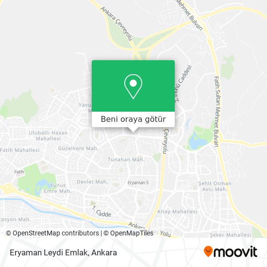 Eryaman Leydi Emlak harita