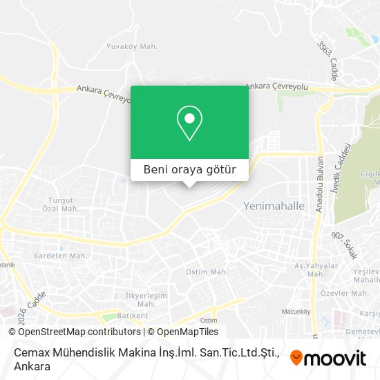Cemax Mühendislik Makina İnş.İml. San.Tic.Ltd.Şti. harita