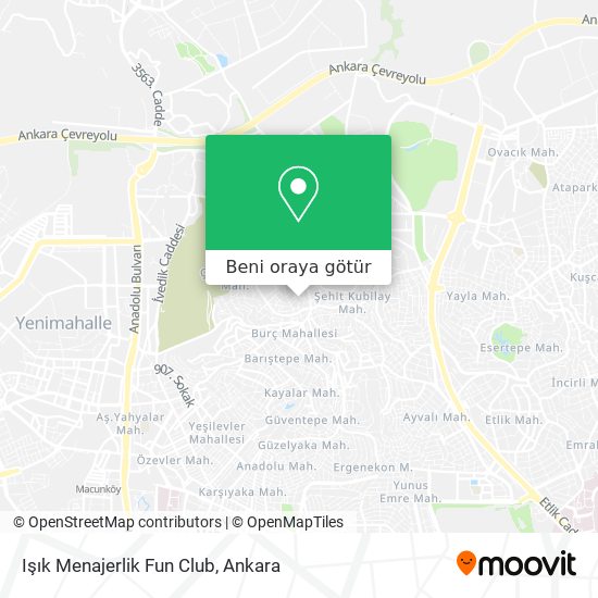 Işık Menajerlik Fun Club harita