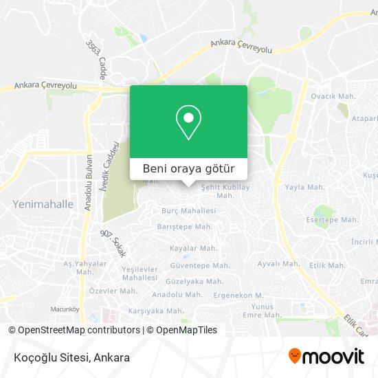 Koçoğlu Sitesi harita