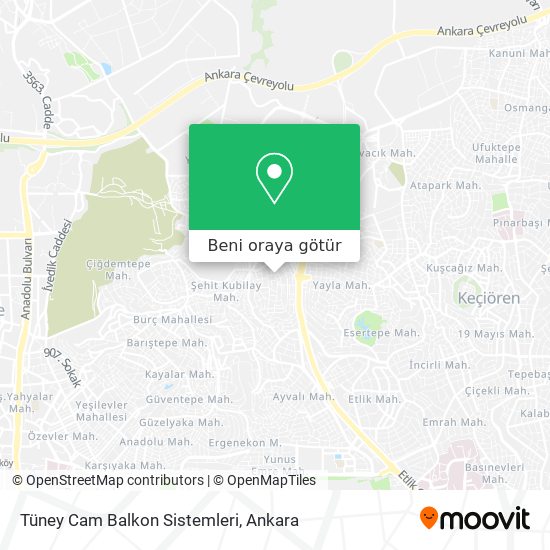Tüney Cam Balkon Sistemleri harita