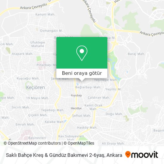 Saklı Bahçe Kreş & Gündüz Bakımevi 2-6yaş harita