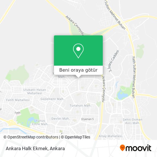 Ankara Halk Ekmek harita