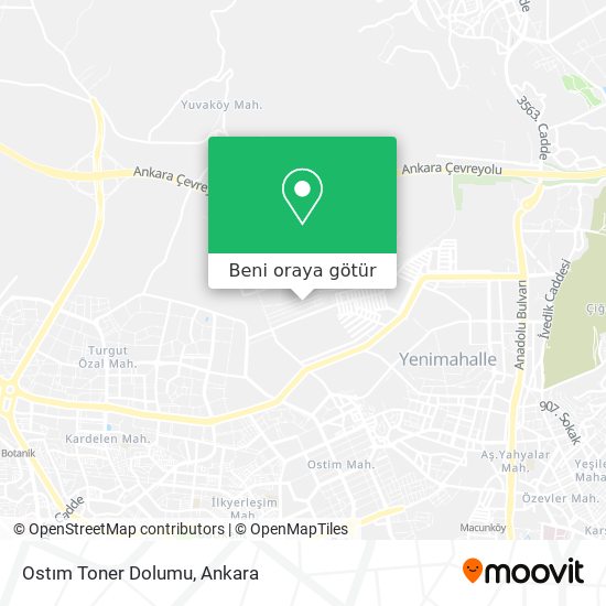 Ostım Toner Dolumu harita