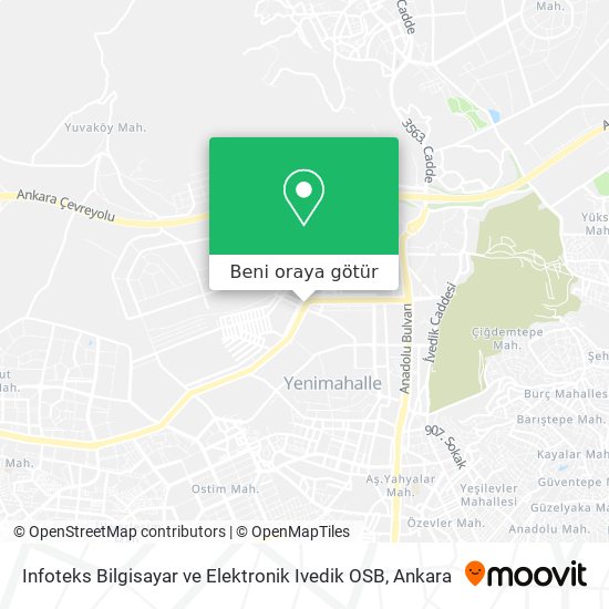 Infoteks Bilgisayar ve Elektronik Ivedik OSB harita
