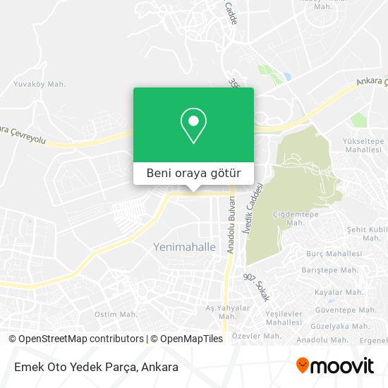 Emek Oto Yedek Parça harita