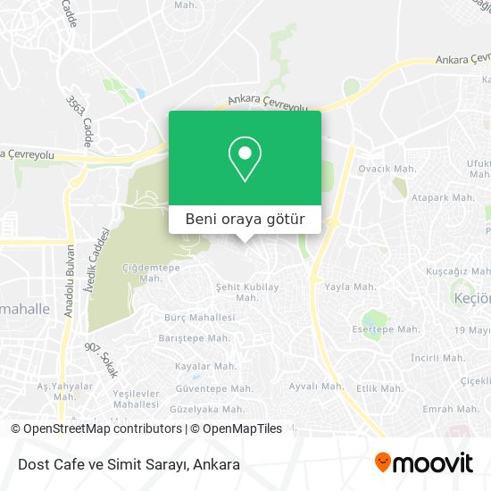 Dost Cafe ve Simit Sarayı harita