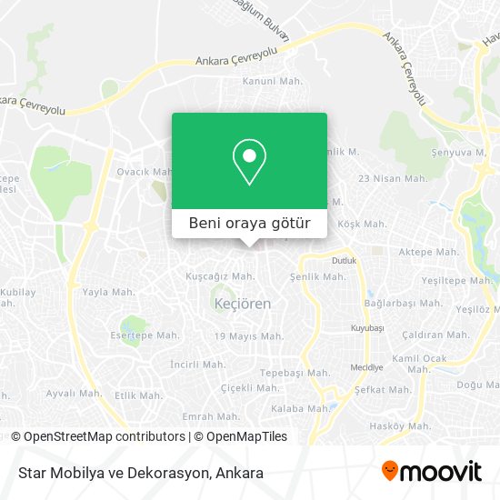 Star Mobilya ve Dekorasyon harita