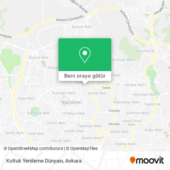 Koltuk Yenileme Dünyası harita