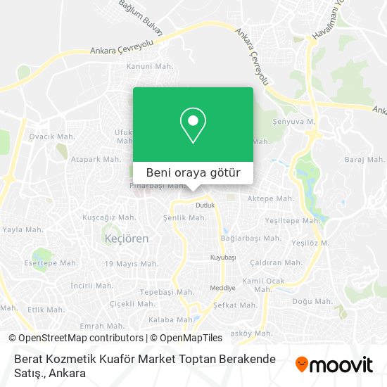 Berat Kozmetik Kuaför Market Toptan Berakende Satış. harita