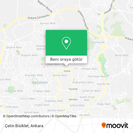 Çetin Bisiklet harita