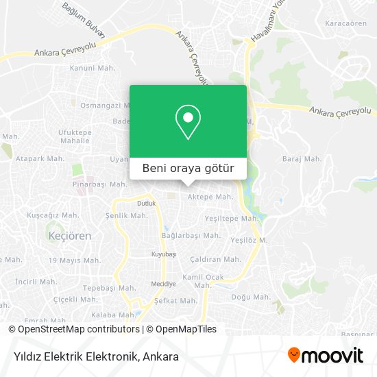 Yıldız Elektrik Elektronik harita