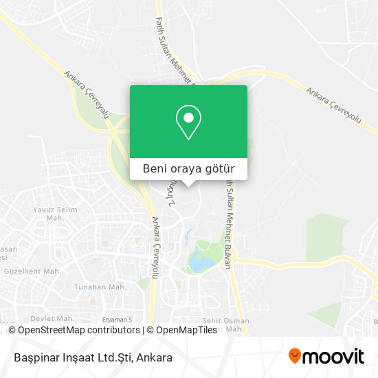 Başpinar Inşaat Ltd.Şti harita