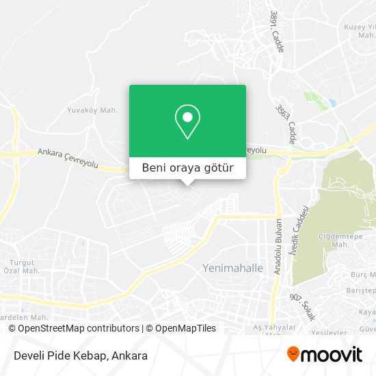 Develi Pide Kebap harita