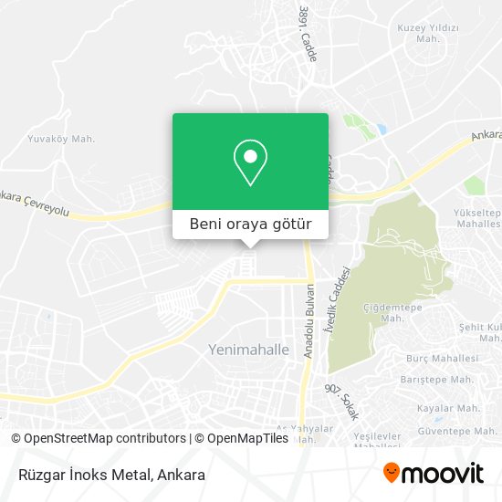 Rüzgar İnoks Metal harita