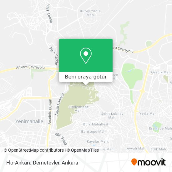 Flo-Ankara Demetevler harita