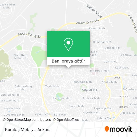 Kurutaş Mobilya harita