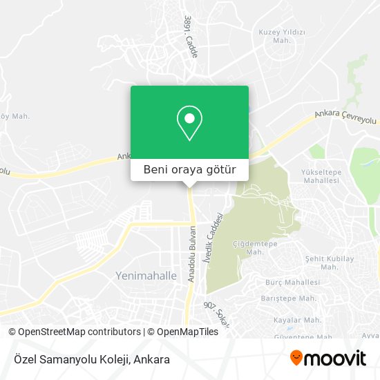 Özel Samanyolu Koleji harita