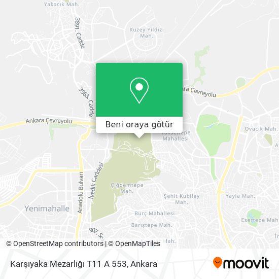 Karşıyaka Mezarlığı T11 A 553 harita