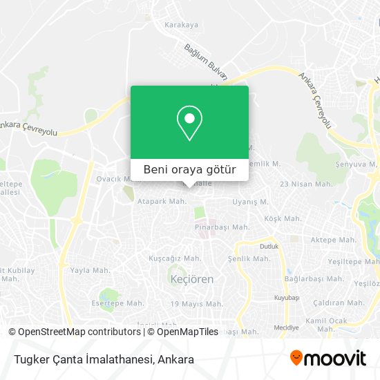 Tugker Çanta İmalathanesi harita