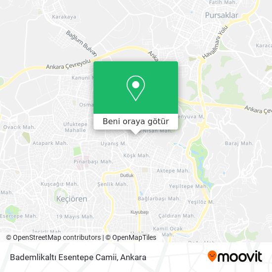 Bademlikaltı Esentepe Camii harita