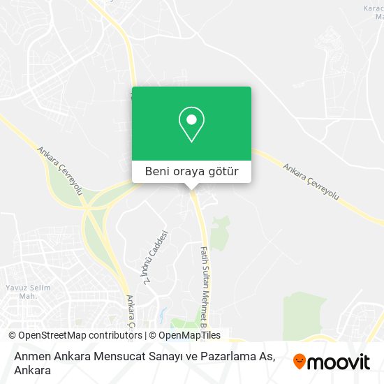 Anmen Ankara Mensucat Sanayı ve Pazarlama As harita