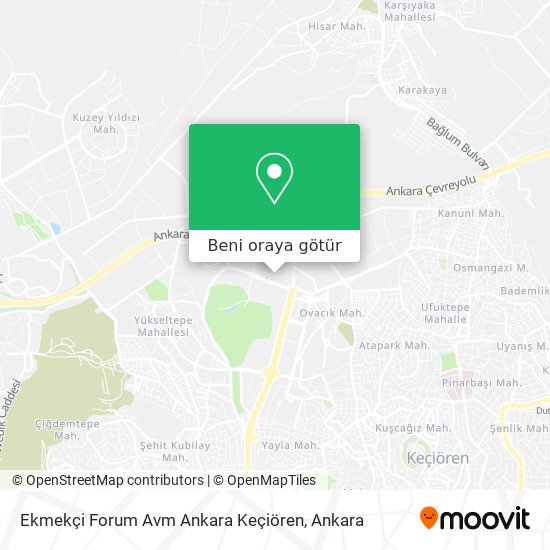 Ekmekçi Forum Avm Ankara Keçiören harita