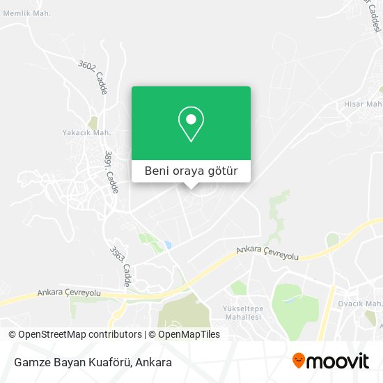 Gamze Bayan Kuaförü harita