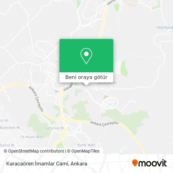 Karacaören İmamlar Cami harita