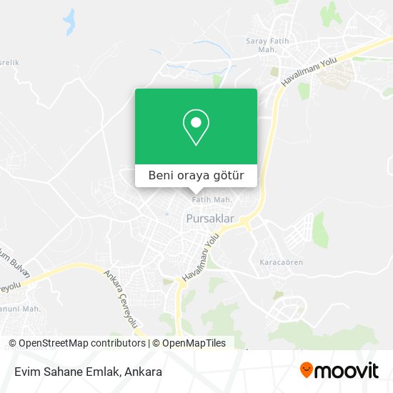 Evim Sahane Emlak harita