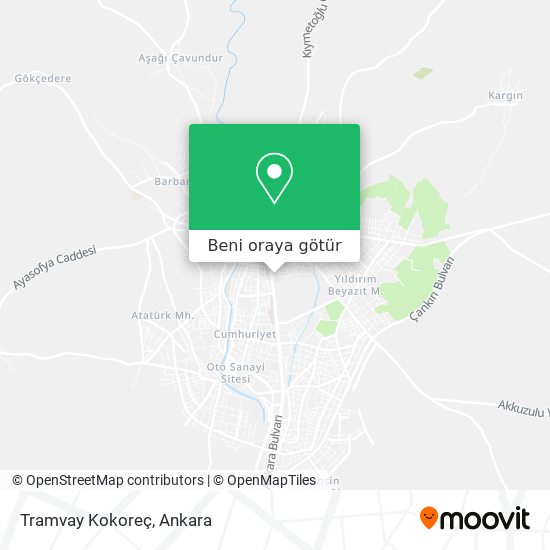 Tramvay Kokoreç harita